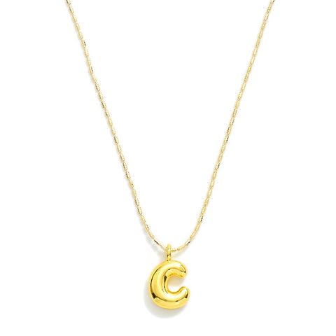 Bubble Balloon Initial "C" Necklace