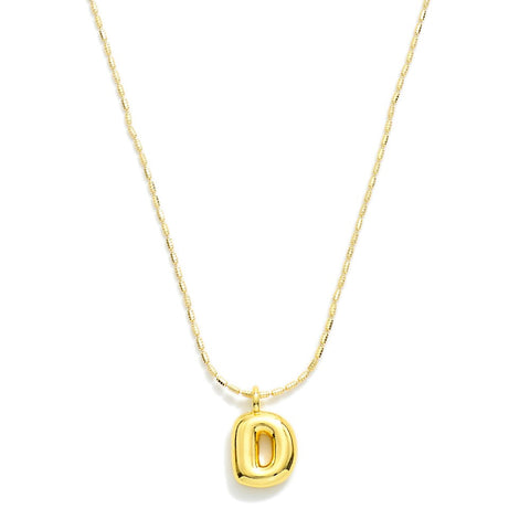 Bubble Balloon Initial "D" Necklace