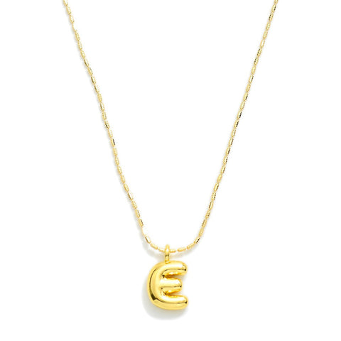 Bubble Balloon Initial "E" Necklace