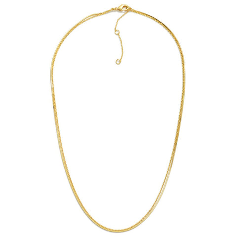 Gold layered chain link necklace