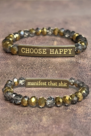 Inspiration Bracelets-Choose Happy