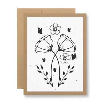 Plantable Seed Paper Greeting Card - {Simple Flowers}