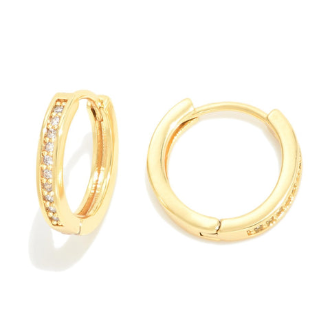 Dainty Gold Dipped Huggie Hoop Earrings