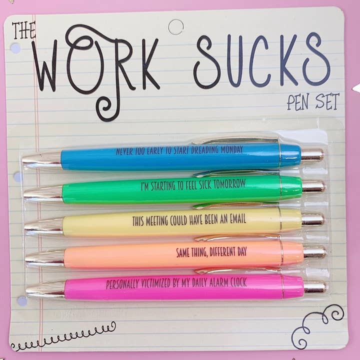 "Work Sucks" Pen Sets