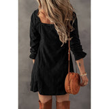 Lace Square Neck Mini Dress