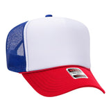 Trucker Hat White Red Blue