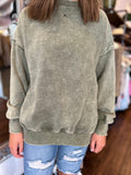 ACID WASH FLEECE OVERSIZED PULLOVER