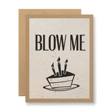Plantable Seed Paper Greeting Card - Blow Me