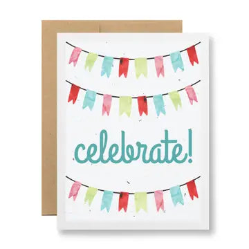 Plantable Greeting Card - Celebrate! {Banners}